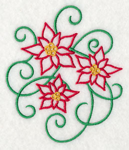 Art Nouveau Pretty Poinsettias