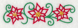 Art Nouveau Pretty Poinsettias Border