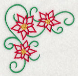 Art Nouveau Pretty Poinsettias Corner