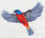 Painted Bunting in Flight