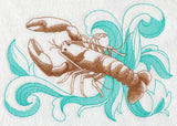 Lobster with Baroque Background