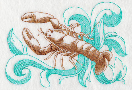 Lobster with Baroque Background