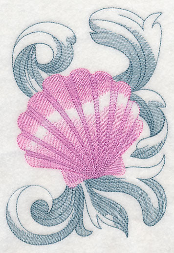 Clamshell with Baroque Background