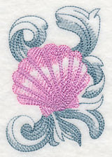 Clamshell with Baroque Background