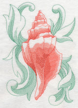 Conch Shell with Baroque Background