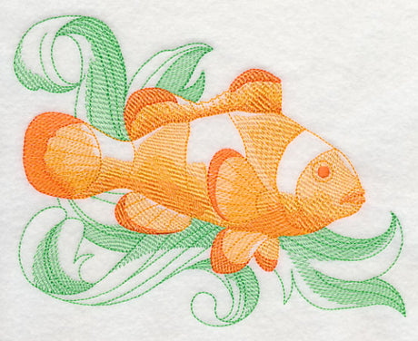 Clownfish with Baroque Background