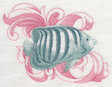 Angelfish with Baroque Background
