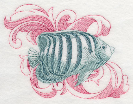 Angelfish with Baroque Background