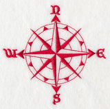 Sailing the Ocean Blue - Compass (Redwork)
