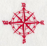 Sailing the Ocean Blue - Compass (Redwork)