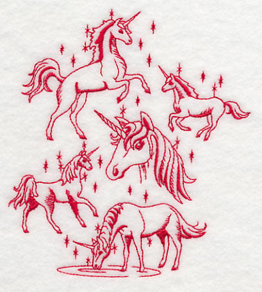 Unicorn Magic (Redwork)