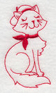 French Feline 2 (Redwork)