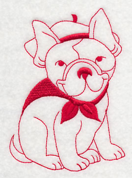 Parisian Pooch 2 (Redwork)