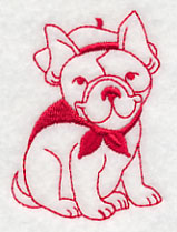 Parisian Pooch 2 (Redwork)