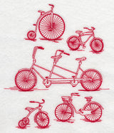 Antique Bicycles (Redwork)