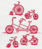 Antique Bicycles (Redwork)