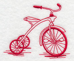 Antique Bicycle 5 (Redwork)