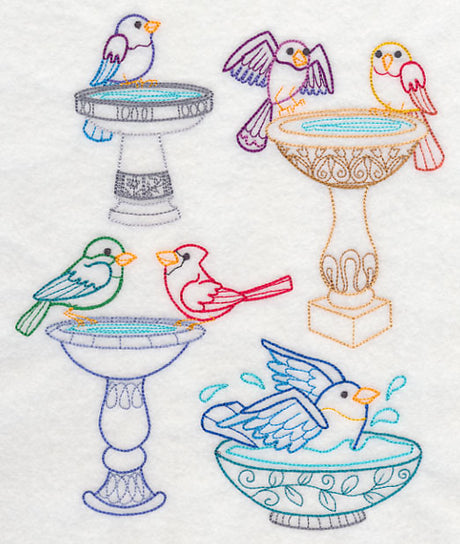 Bath Time Birds (Vintage)