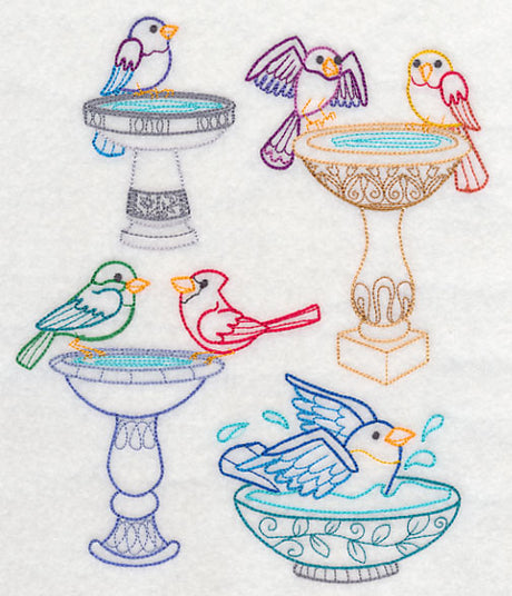 Bath Time Birds (Vintage)