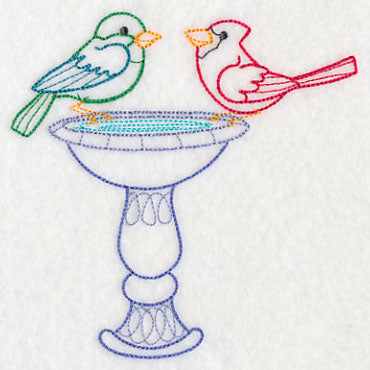 Bath Time Bird 3 (Vintage)