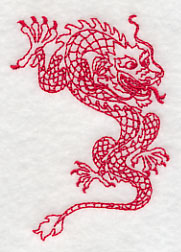 Chinese Dragon 2 (Redwork)