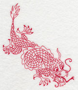Chinese Dragon 5 (Redwork)