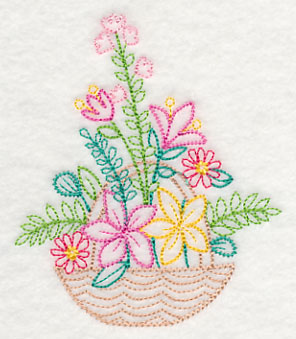 Fresh Flower Basket 5 (Vintage)