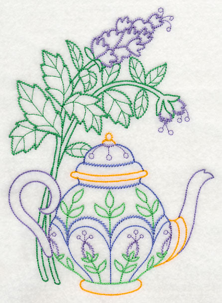 Teapot with Spearmint (Vintage)