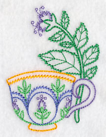 Teacup with Spearmint (Vintage)