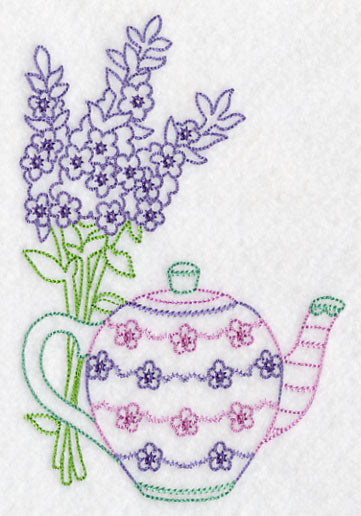 Teapot with Lavender (Vintage)