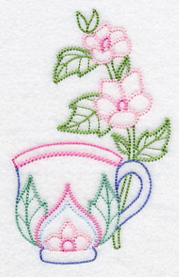 Teacup with Marsh Mallow (Vintage)