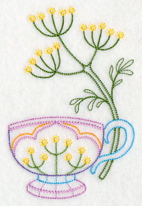 Teacup with Dill (Vintage)