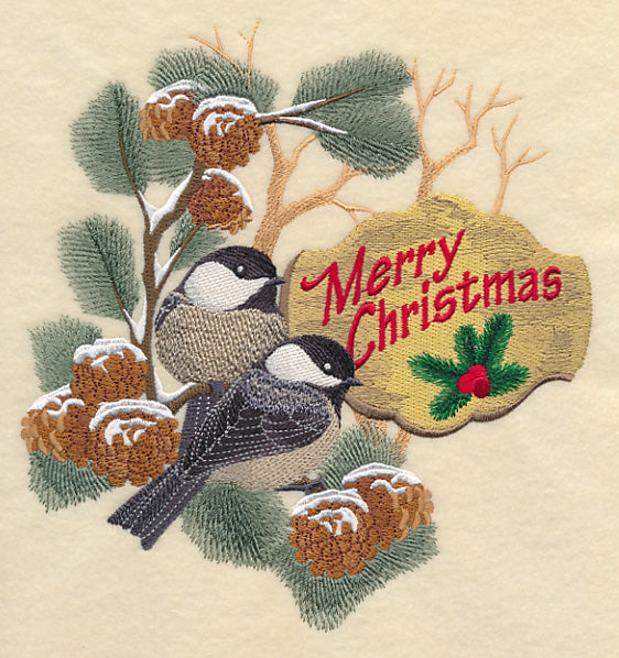 Merry Christmas - Chickadees