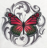 Christmas Butterfly with Baroque Background