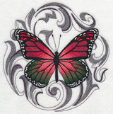 Christmas Butterfly with Baroque Background