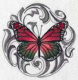 Christmas Butterfly with Baroque Background