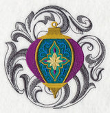 Christmas Ornament with Baroque Background