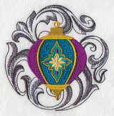 Christmas Ornament with Baroque Background