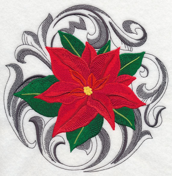 Poinsettia with Baroque Background