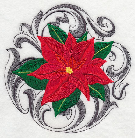 Poinsettia with Baroque Background