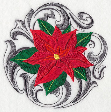 Poinsettia with Baroque Background