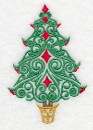 Festive Filigree Christmas Tree 1