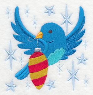 Bluebird Holly-Dazzle - Ornament 1