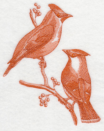 Cedar Waxwings (Toile)