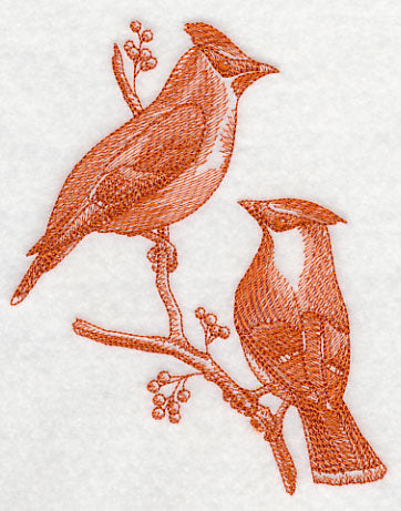 Cedar Waxwings (Toile)