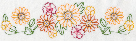 Fall Flower Border (Vintage)