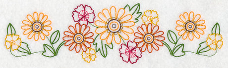 Fall Flower Border (Vintage)