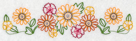 Fall Flower Border (Vintage)