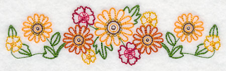 Fall Flower Border (Vintage)
