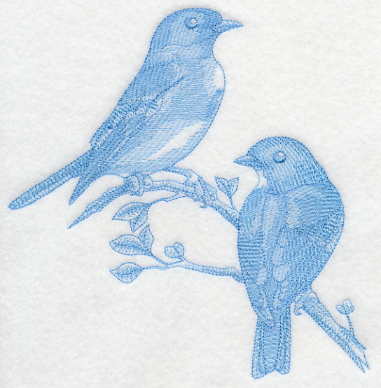 Eastern Bluebirds (Toile)